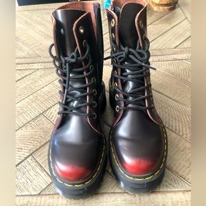 Brand new maroon platform Dr. Martens